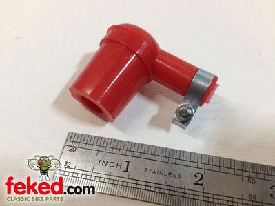 Red Spark Plug Cap - Rubber - Non Resistor