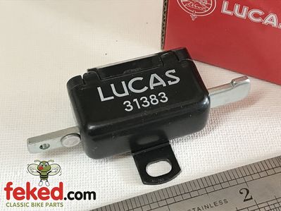 31383, 22B - Lucas 31383 Slide Type Brake Light Switch - Triumph Pre Unit, Early Unit 350/500cc and Norton Models - Lucas