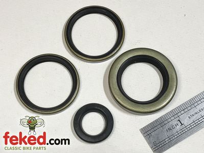 70-4568, 70-3379, 97-1168, E4568, E3379, H1168 - Oil Seal Set - Engine and Gearbox - Triumph T20 Tiger Cub Models - 1963 Onwards