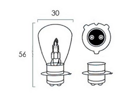 Electrical :: Bulbs/Fuses :: 12 Volt Bulbs :: 12v Headlamp :: Bulb  Headlight 12v 35/35w P15D-3 - RP10 - 7027 - LLB1011
