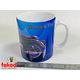 Triumph T100 Mug - Blue With Triumph Logo and T100 Motorcycle