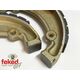 Grooved Rear Brake Shoes - Ossa 125/250cc Cross, Fuego, Super Pioneer and Phantom - 150mm x 30mm
