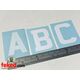 Number Plate Letters - Front - White