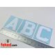 Number Plate Letters - Rear - White
