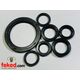 Oil Seal Set - Engine and Gearbox - Triumph T120, T140, TR7 5 Speed, 1972-1983 - OEM: E4568, 70-4568, E3833, 70-3833, T1956, 57-1956, T946, 57-0946