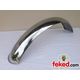 Front Mudguard - 4" Width - Polished Stainless Steel - 19" Wheel - C Section