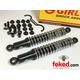 64054590 - 13.4" Girling Shocks - AJS 33CS and 33CSR + Matchless G15CS Circa 1965-69 - Exposed 110lb or 125lb Springs