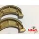 Grooved Front Brake Shoes - Montesa Cota, MH and Trial Models From 1983 Onwards - 125mm x 28mm