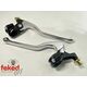 Pair of Alloy Standard Length Clutch and Brake Levers with Shallow Dog Leg - 7/8" Bars