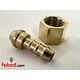 Fuel Tap Gas Nut and Spigot - 1/4" BSP Thread - Brass
