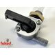 1/4" BSP Fuel Tap with Right Hand Spigot and Filter - Internally Threaded Tank Outlet