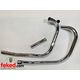 Triumph Exhaust Pipe T120, TR6 (With balance) Push in 650cc 1971 on - OEM: 71-2636, 71-2637, E12636, E12637